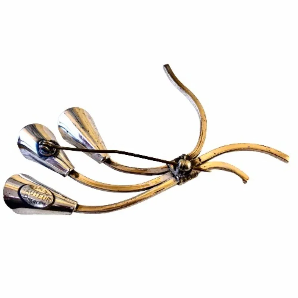 RENOIR Sauteur Vintage Brooch Sterling Silver Calla Lily Pin Signed Modernist